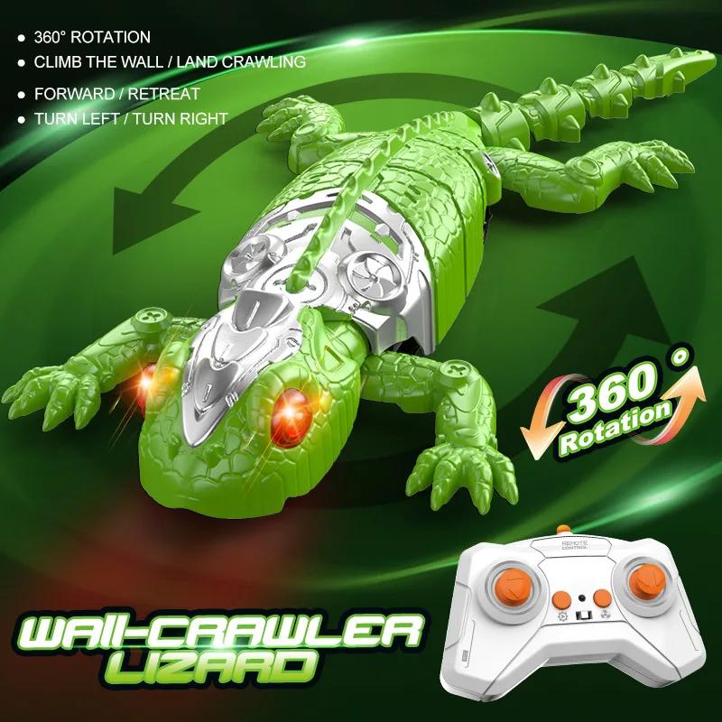 Non-Toxic Spider And Gecko Remote Control Toy Climbing Robot Car With Led Eyes Animal-Shaped Toy Electric Halloween Toy For Children.