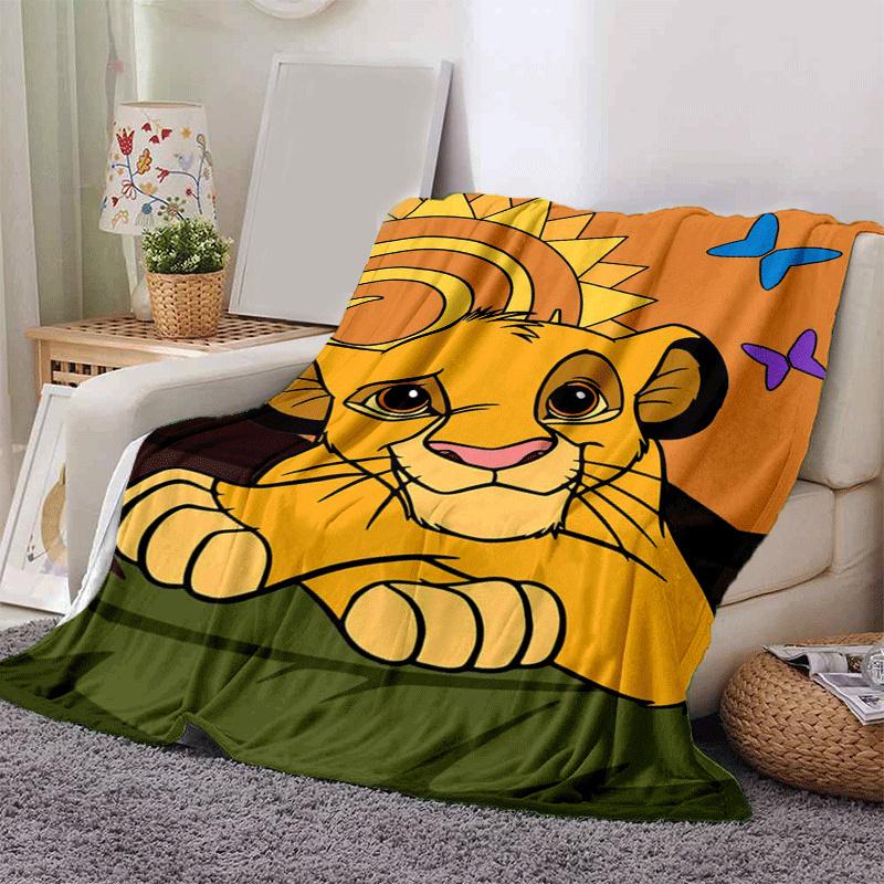 1pc The Lion King Printing Blanket - Soft, All-Season Throw for Office Blanket, Car, Travel