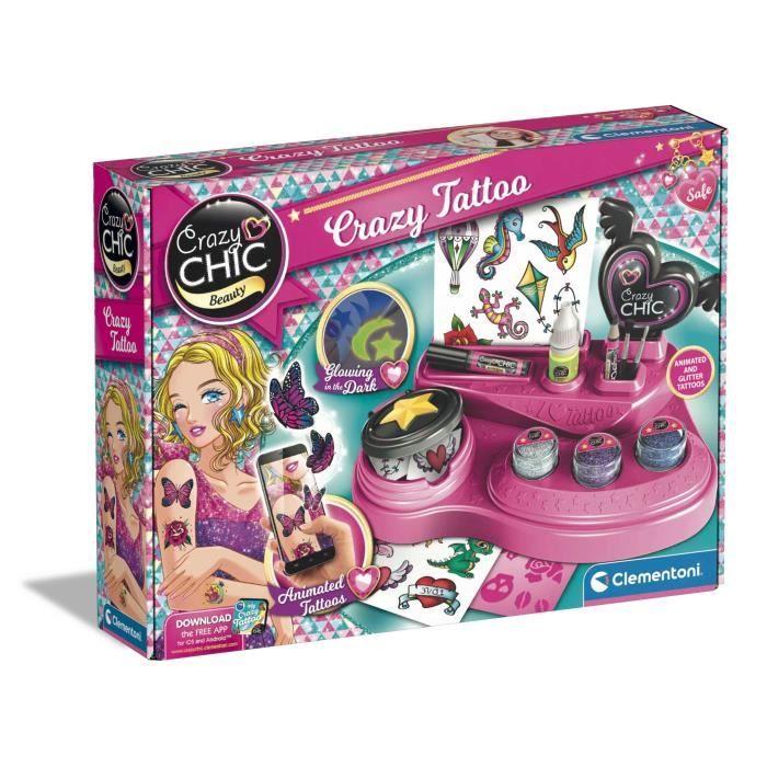 Kit De Tatouage - CLEMENTONI - Crazy Chic - Multicolore - Pour Filles - À Partir De 3 Ans