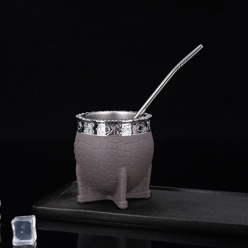 Кружка из нержавеющей стали Двойная стенка 7 унций 200 мл Стакан Кружка для чая мате высокого качества Пивная кружка Кофейная кружка Без соломинки