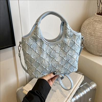 Джинсовая сумка-ведро Повседневная универсальная сумка-ведро Новая большая вместительная сумка через плечо Модная сумка-мессенджер