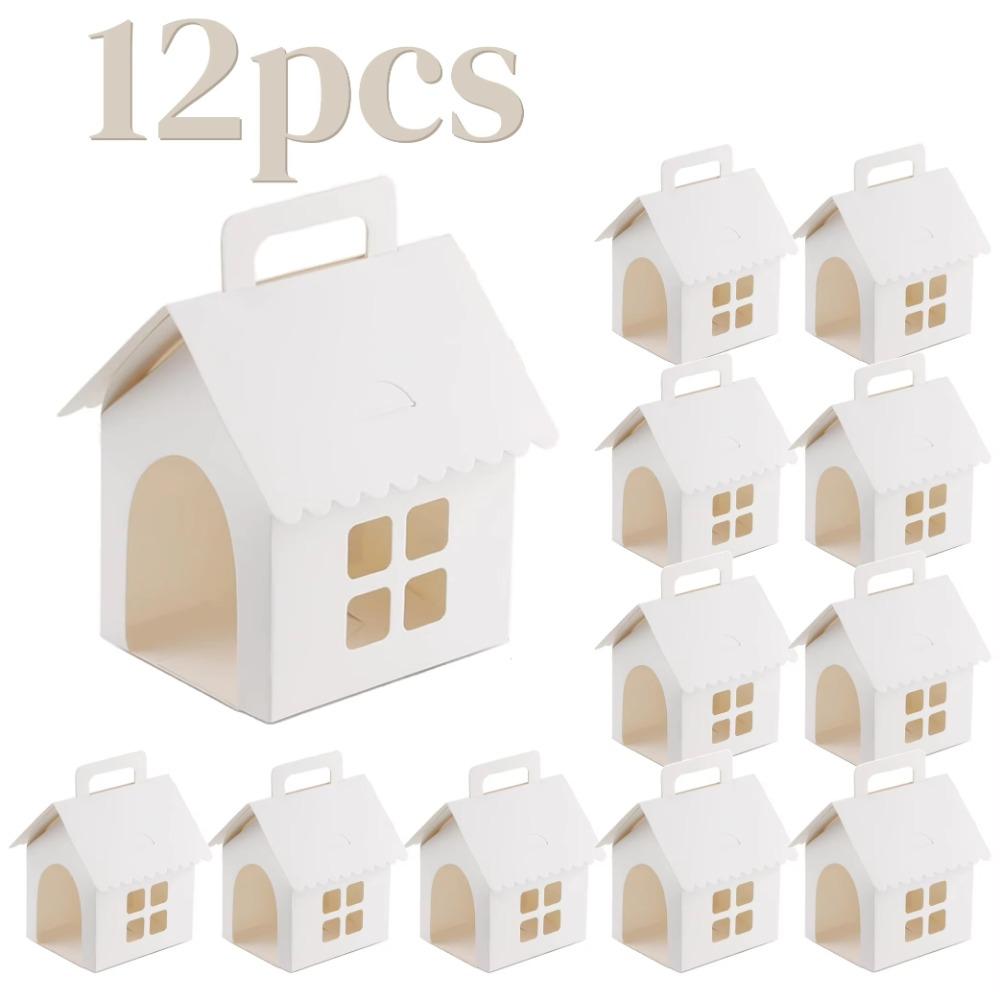 Blank Paper Gift Boxes Miniature Boxes Dog House Shaped Boxes Treat Gift Boxes  Home Decor