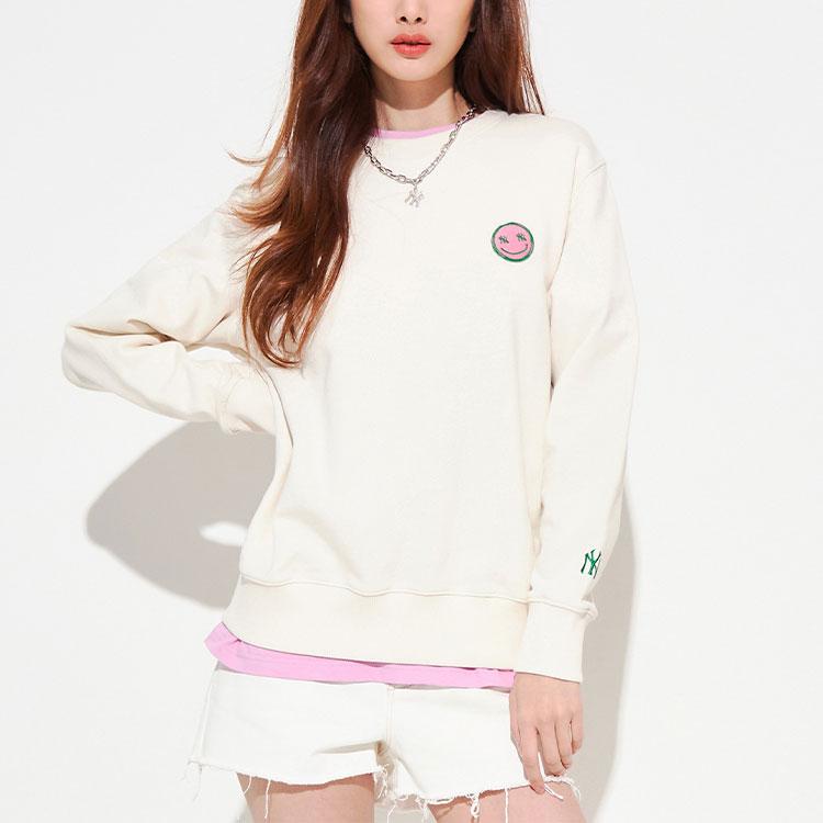 New MLB Sweatshirts Unisex Cream 3AMT00321-50CRS