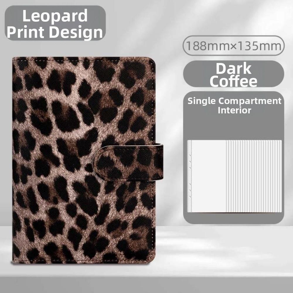 Faux Leather Savings Challenges Book Marbling/Leopard Print Mini Budget Binder Save Money