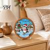 Wooden Christmas Table Decor Ornament DIY Coloring Kit, Kit with Stand, Paint Ornaments for Kids Strip And Brushes, Hand-Colored Holiday Decoration