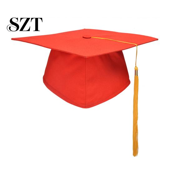 Unisex Graduation Cap with Tassel Bachelors Hat Adjustable Size Elastic Flexible Band Dress Accessory Master Degree Ceremony