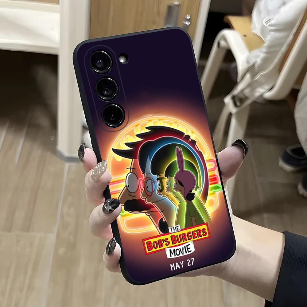 Чехол для телефона B-Bobs B-Burgers для Samsung S26 S25 S24 FE S23 S22 S21 Plus S20 Ultra Note20Ultra Черный Мягкий