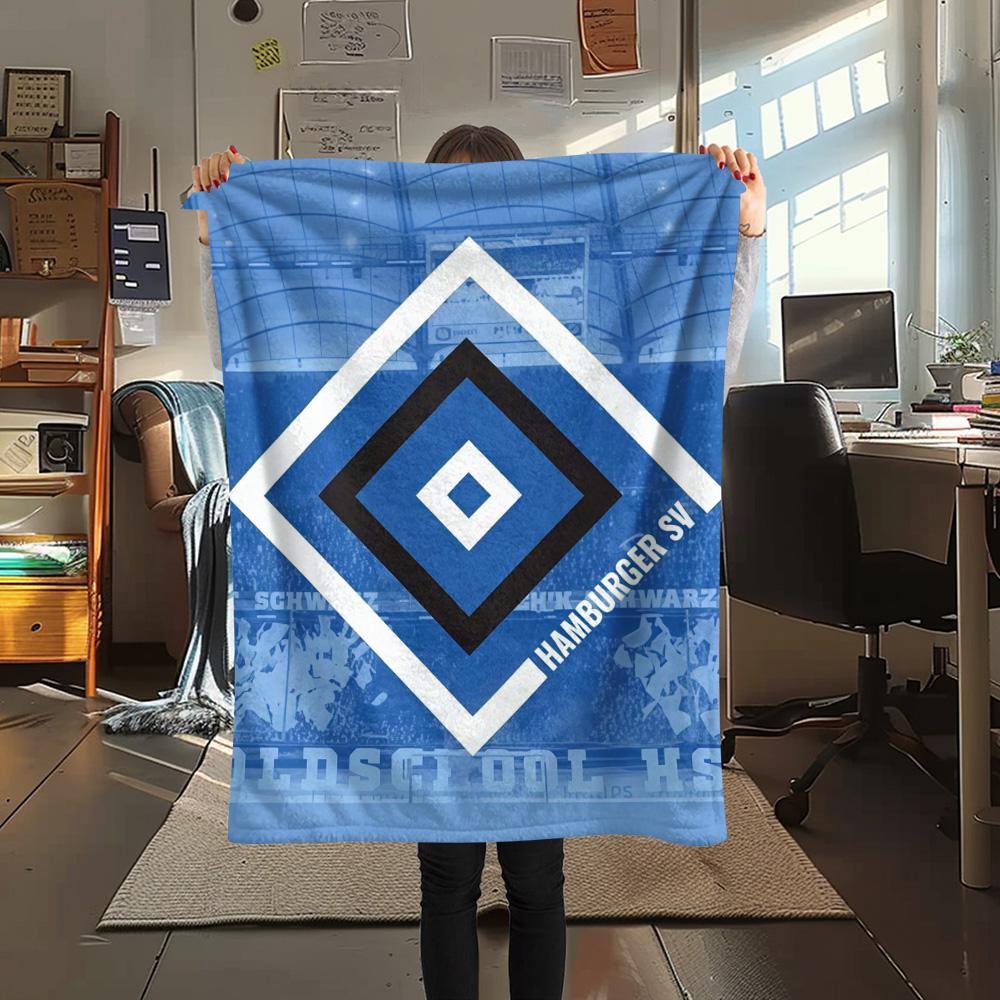 Hamburger SV Print FlAannel Blanket, High quality Comfortable for All Seasons, Home Decor, Warmth and Comfort