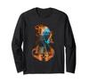 Marvel Ghost Rider Flaming Chain City Portrait Long Sleeve T-Shirt