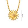 Ожерелье с подвеской из стерлингового серебра 925 пробы и 14-каратного золота с английской маргариткой и солнечным цветком для женщин