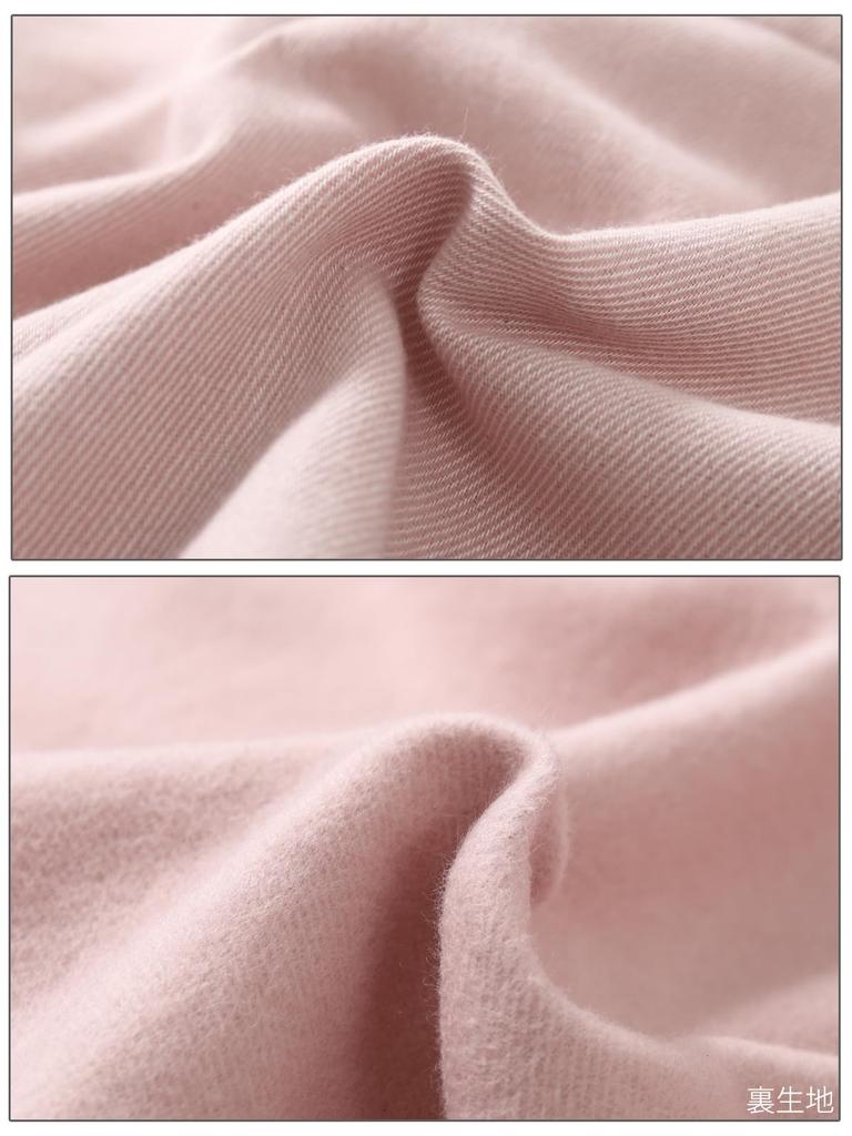 Pajama Family Long Sleeve Pajama Fluffy Cotton Made In Stand Front LL Women's Set, 100% Cotton, Blanket, Japan, 2-Way Collar, Shirt, Opening,