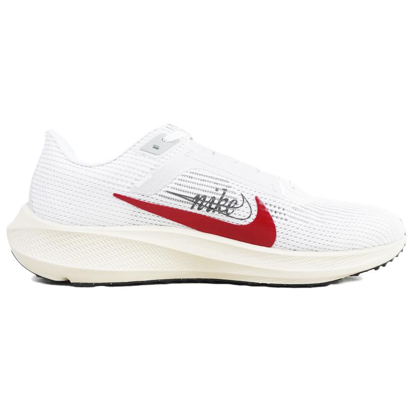 Nike Air Zoom Pegasus 40 Износостойкая Поддержка Низкий Верх Повседневные Кроссовки для Бега Мужские Белые Красные Кроссовки FB7179-101