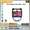 Android 13.0 For Peugeot 206 1998 - 2012 Car Head Units Radio Multimedia Navigation GPS Bluetooth Carplay Stereo Player Wifi 4G