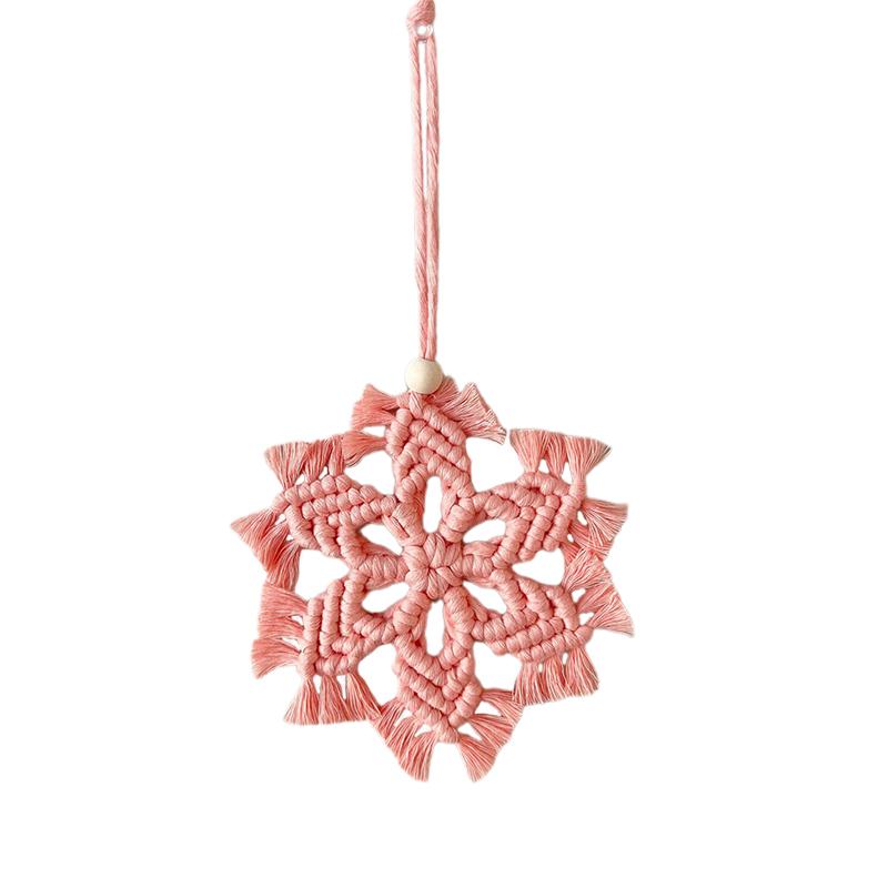Bohemian Cotton Rope Home Fun Decoration Knitted Snowflake Pendant