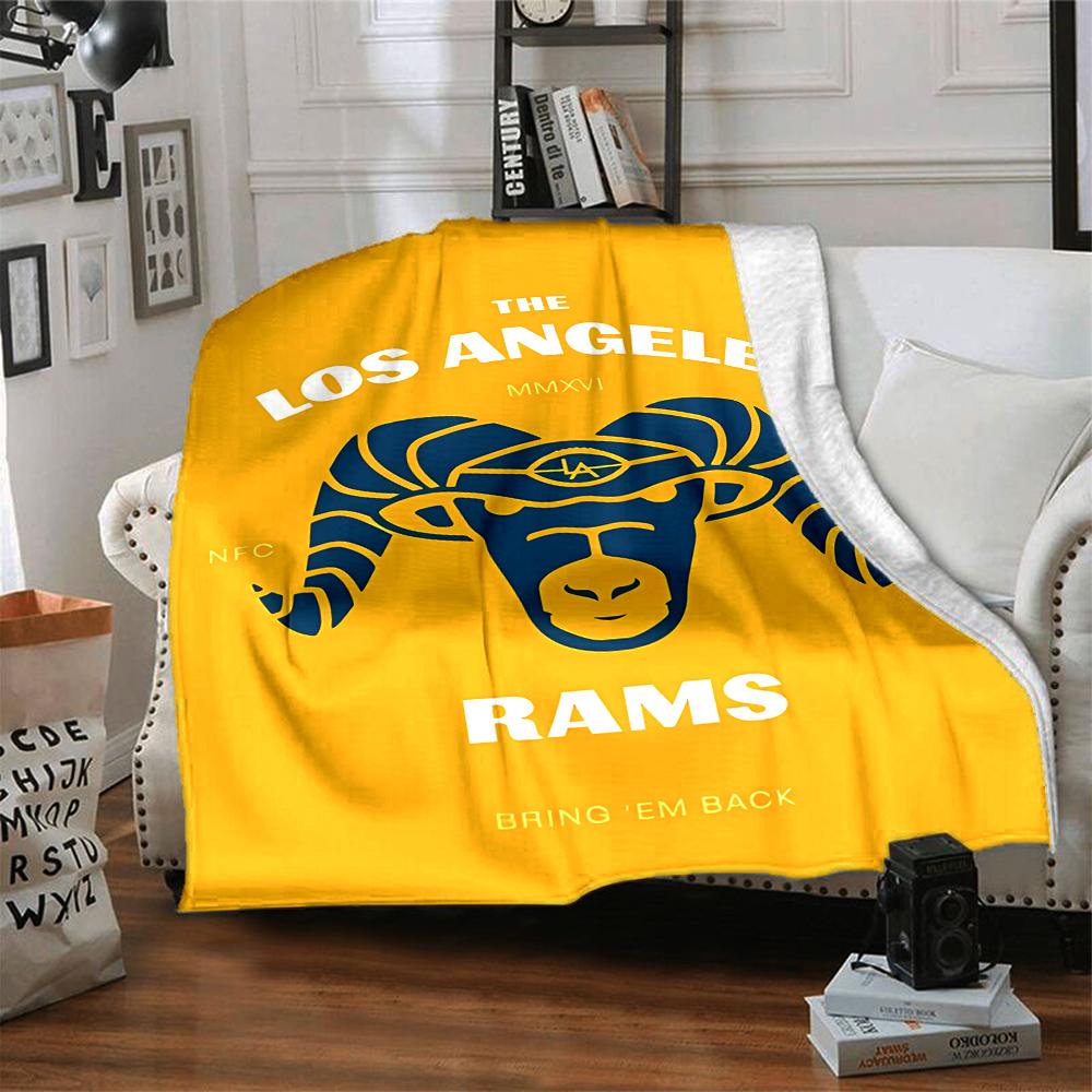 1pc Blanket - Los Angeles Rams logo Print Design,Lightweight Blanket for Sofa,Bed- Soft &Warm,Gift for All Seasons