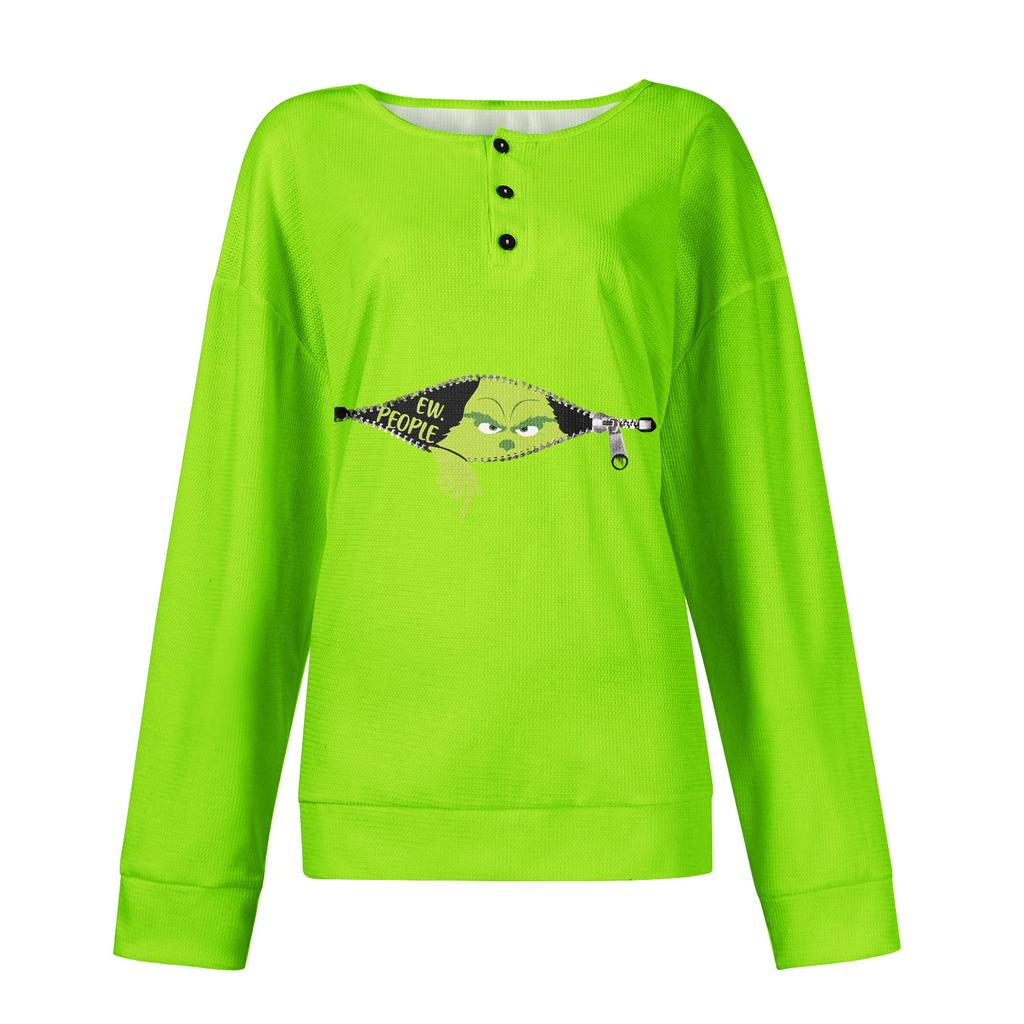 Женские повседневные рубашки с длинным рукавом, топы на пуговицах с V-образным вырезом, свободный трикотаж, осенние фавориты для женщин