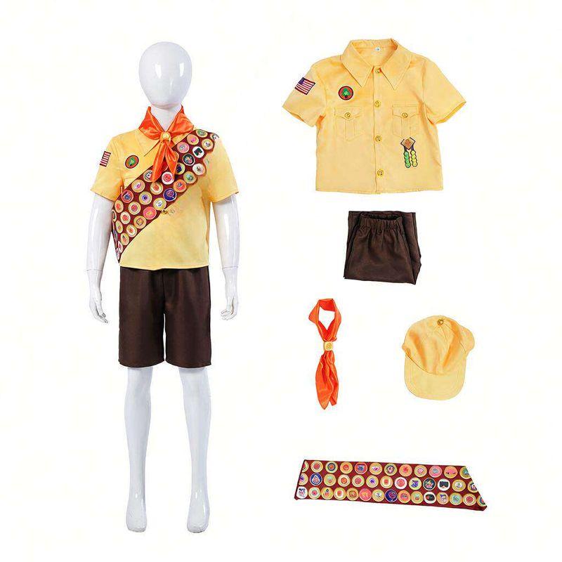Fly House Russell Cosplay Costume Little Explorer Movie Character Russell Cosplay Outfit
