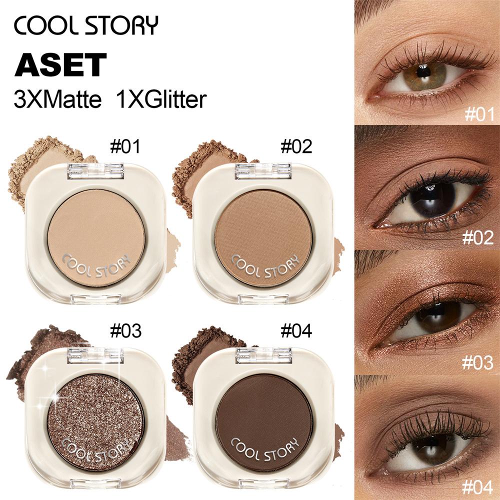 4 Colors Glitter Champagne Eyeshadow Diamond Waterproof Matte Eyeshadow Palette Pearlescent Glitter Shiny Eyes Makeup Cosmetic