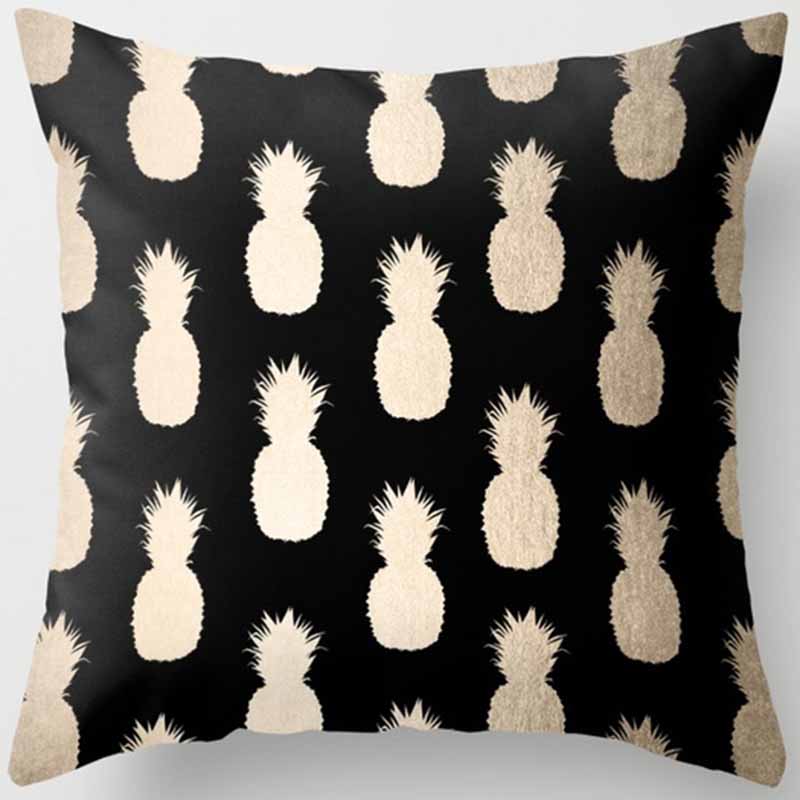 Черно-желтая квадратная наволочка, украшение для дома, чехол для автомобильного дивана 45 см * 45 см