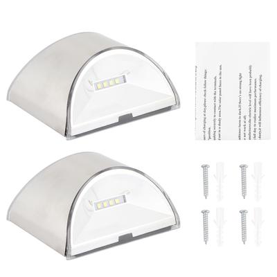 Солнечные фонари безопасности ограждения из нержавеющей стали LightControl Step Wall Lamp для использования на открытом воздухе