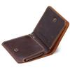 Retro Handmade Genuine Leather Men Wallets Purse with Coin Pocket Short Zipper Travel Wallet Male