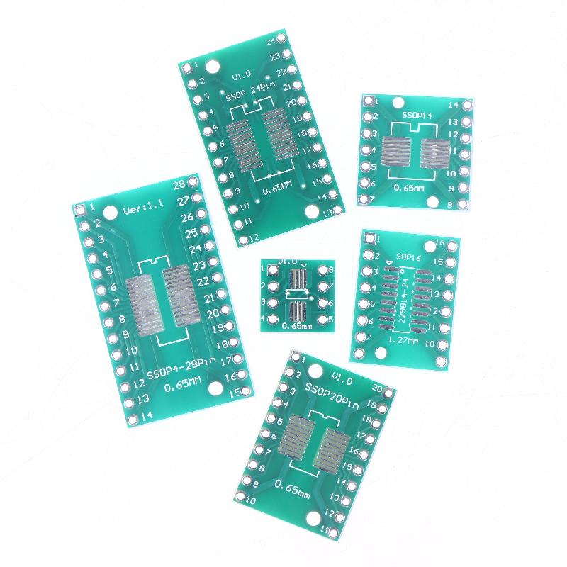 30/35 шт. Sop24 Sop8 Sop14 Sop16 Sop20 Sop28 Smd в Dip Адаптер Плата Преобразователя Sop 8 14 16 20 24 28 Набор печатной платы