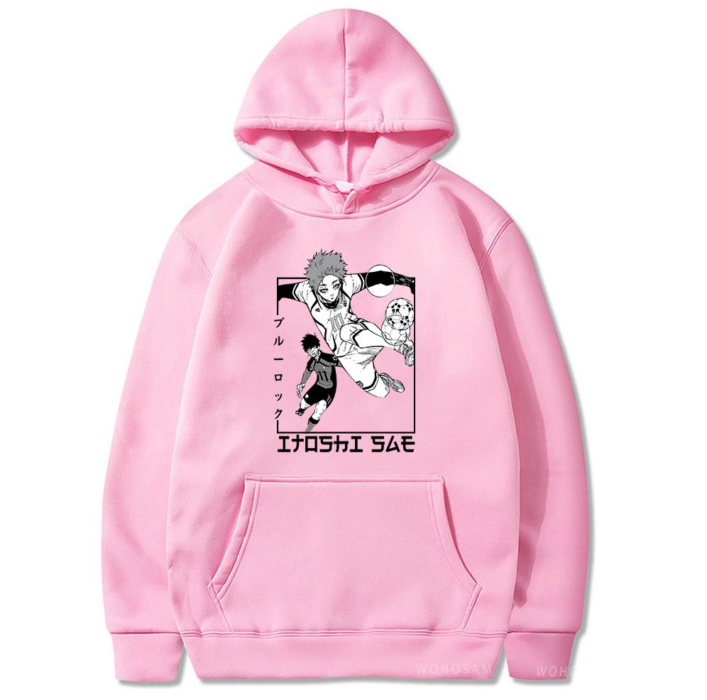 New Manga BLUE LOCK Itoshi Sae Hoodies Anime Men Women Casual Loose Street Hoody Autumn Winter Long Sleeves Hooded Sweatshirt