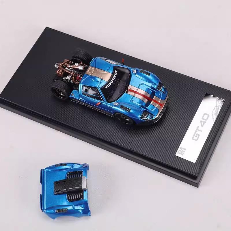 Новое в наличии Rm 1:64 Ford Gt40 Гоночный Автомобиль Сплав Миниатюрная Литая Модель Магнитный Присос Крышка Машины Автомобильные Игрушки Подарок для Детей