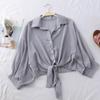 Casual Sun Protection Clothes Female Shirt Summer Thin Cardigan Women Blouses Tops Solid Plus Size Ladies Tops EMA