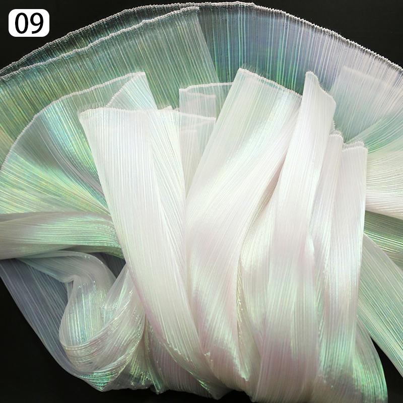 Organza Mermaid Pleated Fabric Ruffled Tull Wedding Photography Background Stage Decoration for Costume Party Dress Sewing Craft