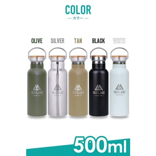 VASTLAND Бутылка для воды из нержавеющей стали, Кружка, Прямое питье, Двойная изоляция, 500 мл, Серебристый