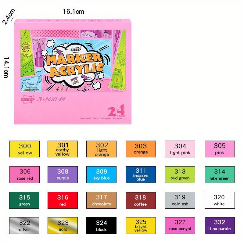 Набор из 18-84 акриловых маркеров, маркер на водной основе с мягким наконечником, мягкий наконечник-кисть, маркеры для рисования телесных тонов, маркеры для рисования камнями, плиткой, стеклом, керамикой, деревом