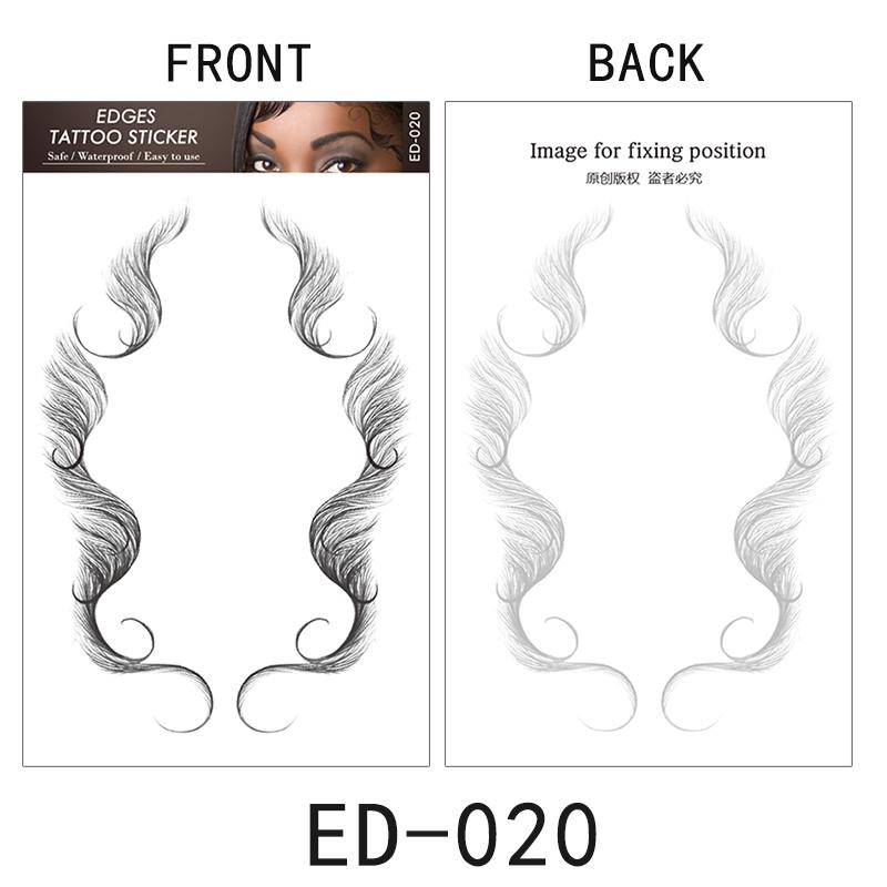 Factory Outlet Fashionable Waterproof Temporary Tattoo Stickers Baby Hair Edge Face Application Made of Paper