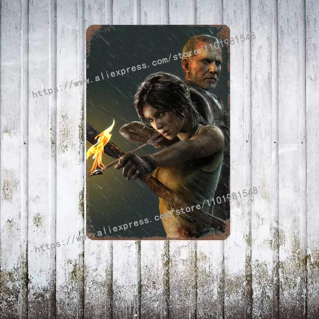 Shadow of the Tomb Raider Кузница Постер Винтажная Жестяная Металлическая Табличка Декоративная Пластина для Паба Бара Мужской Пещеры Клуба Украшение Стен