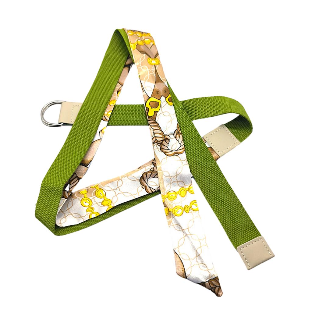 Canvas Waist Belts with Patchwork Silk Scarf Adjustable Waist Belt Universal Teens Woman Dresses Skirt Coat Waistband
