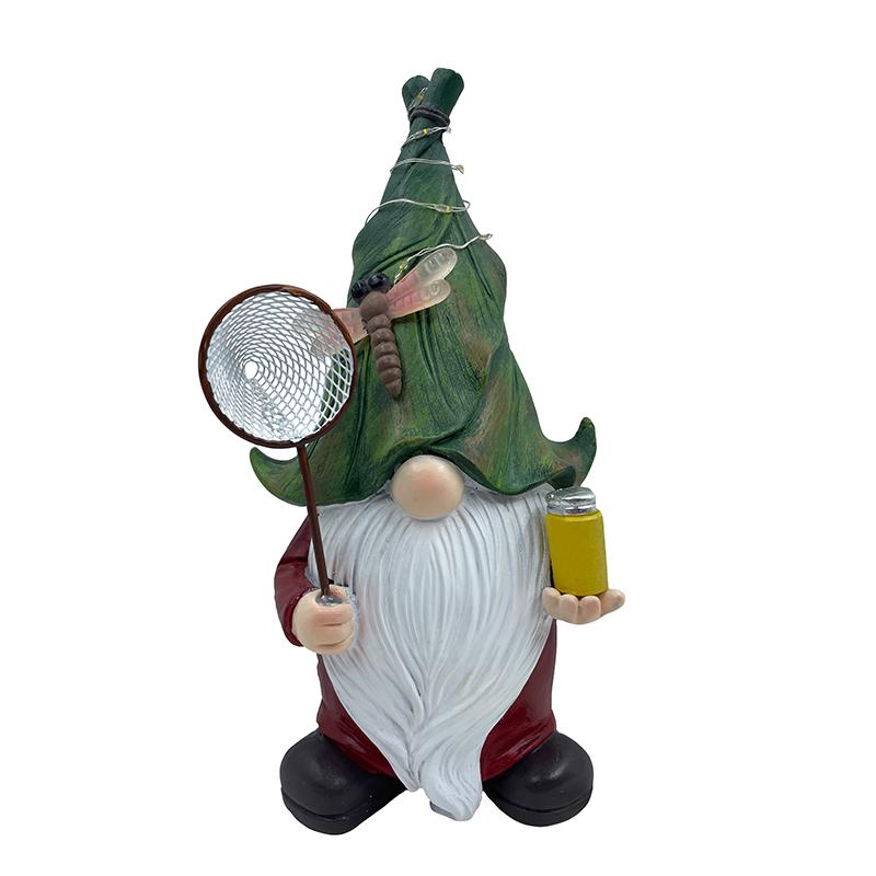 Декор для сада в виде гнома с подсветкой, подарок в виде гнома для женщины, любительницы сада, солнечные уличные статуи, весна для патио, двора, газона и сада