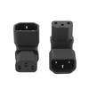 UP C14 Male To C13 Female 10A 3Pin 90 Angled Power Adapter AC Plug Conversion Plug IEC Connector