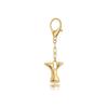 Gold Bubble Initial Keychain Letter Bag Charm for Women DIY Alphabet Purses Handbag Pendant School Backpack Gift Key Accessories