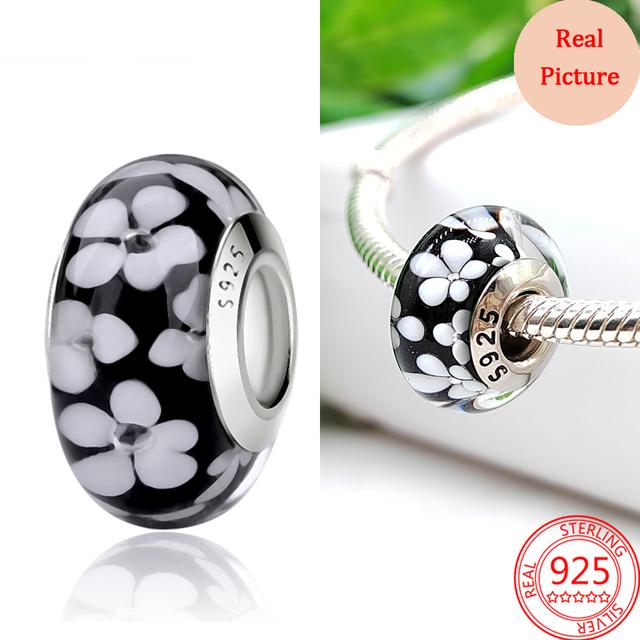 Красочные бусины из муранского стекла, волнистые стеклянные бусины, подвески, подходят для брендового браслета, женские ювелирные изделия из стерлингового серебра 925 пробы