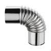 Boiler Heater Elbow Vent Exhaust Pipe, Stainless Steel Connector 6cm Diameter Chimney, Easy To