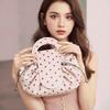 Foldable Polka Dot Cosmetic Bag Portable Large Capacity Toiletries  Students
