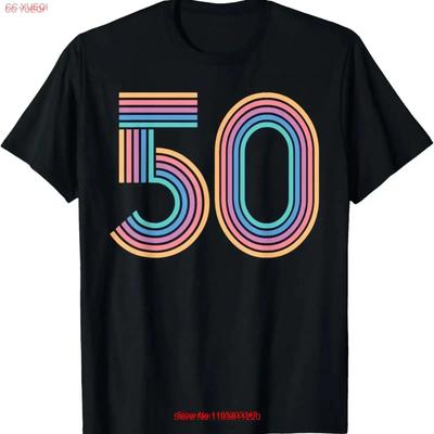 Номер 50 Пятьдесят 50-летний Юбилей День Рождения Футболка винтажная Стиранная Дышащая мужская мода Универсальная Повседневная с принтом винтажный