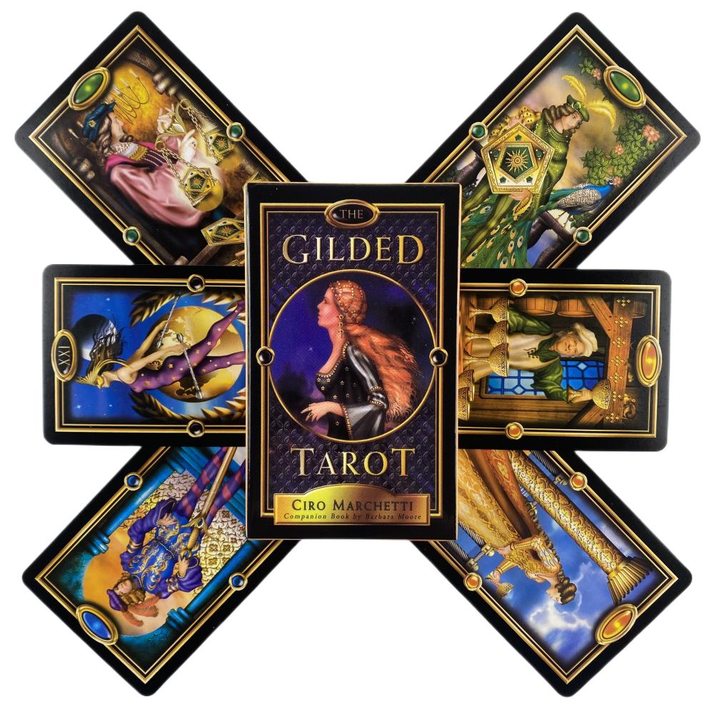 Золотое Таро 78 карт Оракул Английские Видения Издание для гаданий Настольные Игры