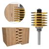1pc 8mm 12mm 1/2" Shank Brand New 2 Teeth Adjustable Finger Joint Router Bit Tenon Cutter Industrial Grade for Wood Tool