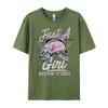 Cute Fishing Keeping It Reel Purple Pink Graphic Tee Shirt Cotton Comfort Streetwear