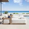 Rainproof Teak Outdoor Sofa – Solid Wood Garden, Courtyard, Balcony & Hotel Furniture