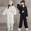 Fashion Girls Outfits Set   Children's Teen Big Kids Spring Autumn Loose Sports Three-piece Suit Hoodie + Vest + Trousers