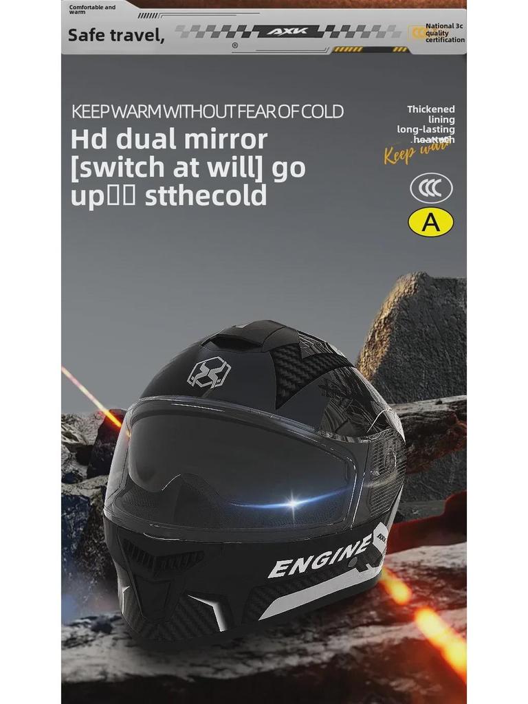 Сертифицированный 3C/DOT мотоциклетный шлем для мужчин и женщин, всесезонный, зимний, закрывающий все лицо