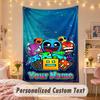 Custom Personalized Tapestry,Geometry Dash Print Custom Name Text Wall Art Hanging for Bedroom