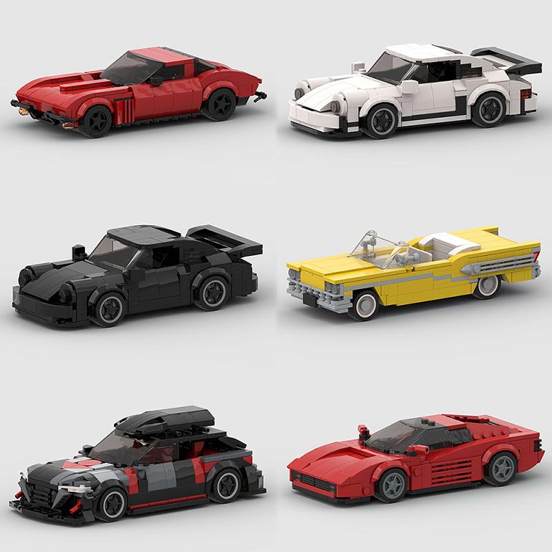 MOC Скоростной гоночный автомобиль Внедорожник Раллийный спортивный Модель Строительные блоки Супер гонщики Транспортное средство Городская Техника Кирпичи Игрушка Рождественский подарок